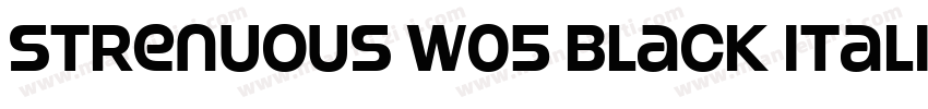 Strenuous W05 Black Italic字体转换